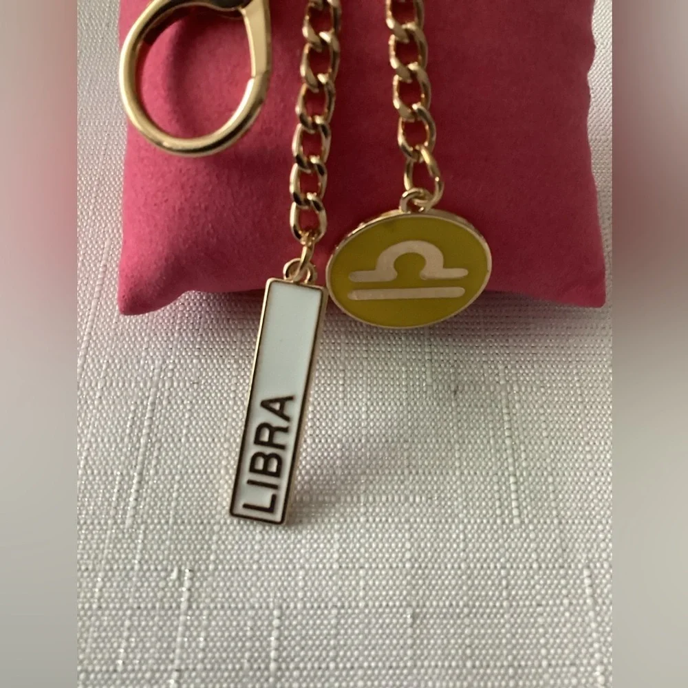 Gold Tone Zodiac Keychain